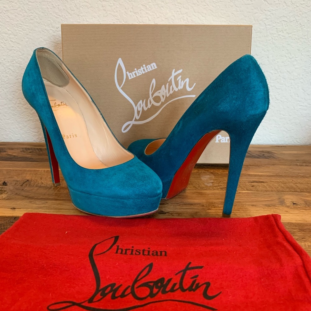 🌊 Christian Louboutin Bianca 140 38.5 Tanzanite